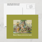 Daniel Boone beschermt zijn familie Briefkaart (Voorkant / Achterkant)