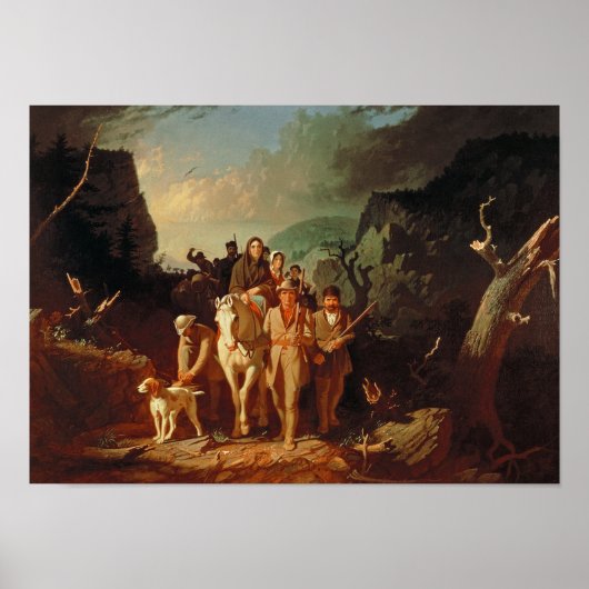 Daniel Boone bescorting Settlers through the Gap Poster (Voorkant)