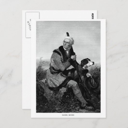 Daniel Boone Briefkaart (Voorkant / Achterkant)