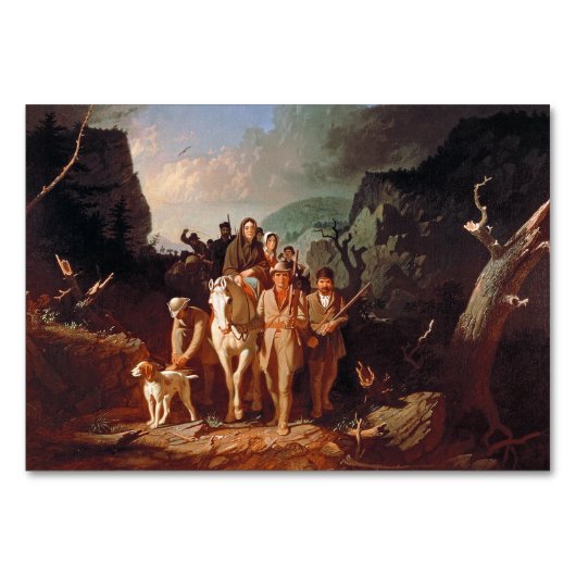 Daniel Boone die kolonisten begeleidt Kaart (Voorkant)