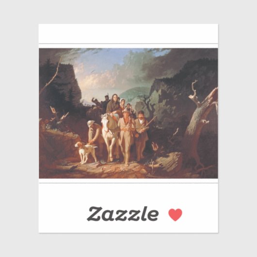 Daniel Boone die kolonisten begeleidt Sticker (Vel)
