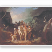 Daniel Boone die kolonisten begeleidt Sticker (Voorkant)