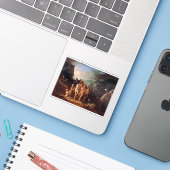 Daniel Boone die kolonisten begeleidt Sticker (Laptop met iPhone)