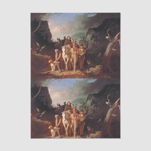 Daniel Boone die kolonisten begeleidt Tissuepapier (Voorkant)