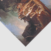 Daniel Boone die kolonisten begeleidt Tissuepapier (Detail)