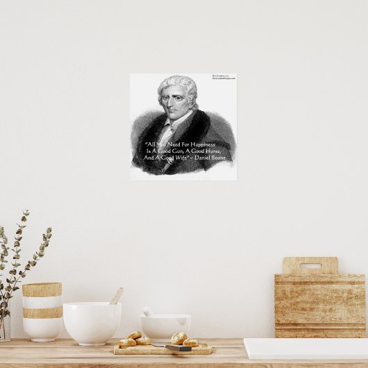 Daniel Boone en Humor Quote Poster (Keuken)