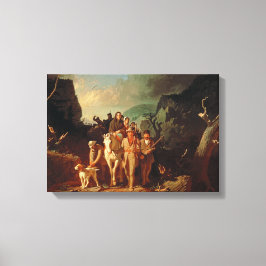 Daniel Boone-escorting-kolonisten door de kommer Canvas Afdruk