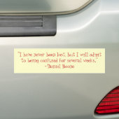 Daniel Boone Lost Quote Bumpersticker (Op auto)