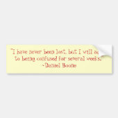 Daniel Boone Lost Quote Bumpersticker (Voorkant)