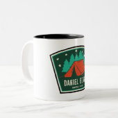 Daniel Boone National Forest Camping Tweekleurige Koffiemok (Voorkant links)