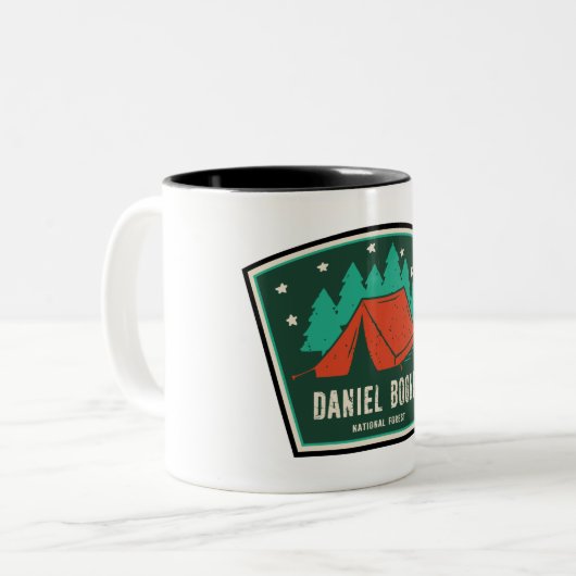 Daniel Boone National Forest Camping Tweekleurige Koffiemok (Voorkant links)