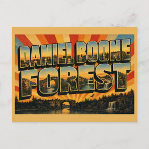 Daniel Boone National Forest KY Vintage Reis Kunst Briefkaart