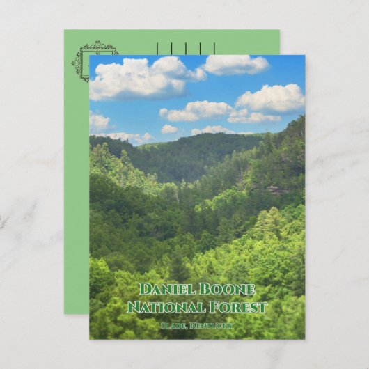 Daniel Boone National Forest uitzicht op Kentucky Briefkaart (Voorkant / Achterkant)