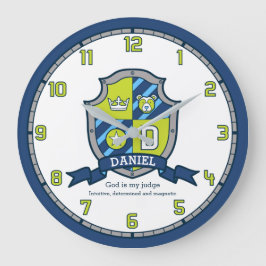 Daniel boys noemden groen blauw beer schild grote klok