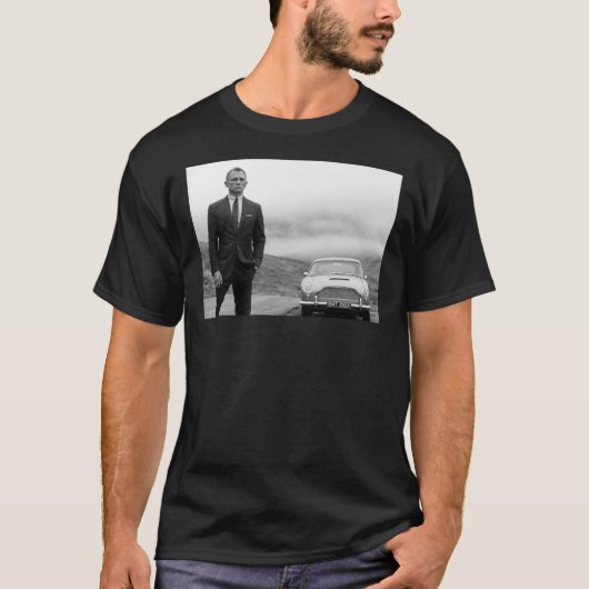 Daniel Craig, zwart en wit, kunst Klassiek T-shirt (Voorkant)