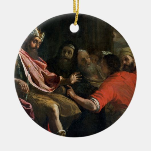 Daniel die Nebuchadnezzar's eerste droom interpret Keramisch Ornament (Voorkant)