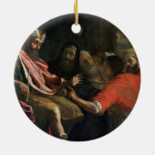 Daniel die Nebuchadnezzar's eerste droom interpret Keramisch Ornament (Achterkant)
