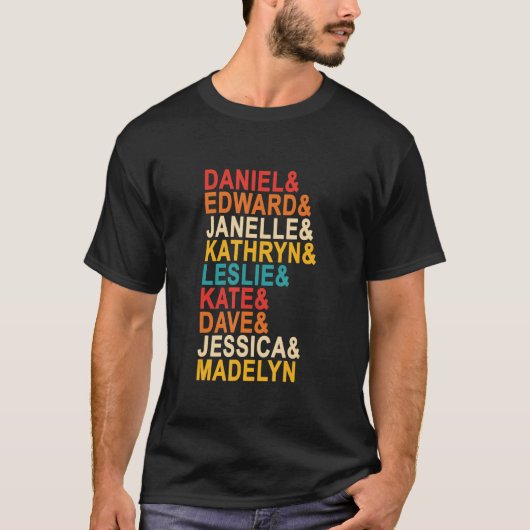 Daniel & Edward & Janelle & Kathryn & Leslie & Kat T-shirt (Voorkant)