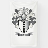 Daniel Family Crest Coat of Arms Spandoek (Verticaal)