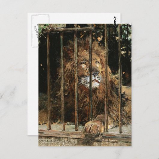 Daniel Hernández Morillo: Op de leeuwenkooi Briefkaart (Voorkant / Achterkant)