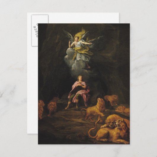 Daniel in de Den of Lions Briefkaart (Voorkant / Achterkant)