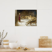 Daniel in de hordes- en bijbelkunstdrukken van de  poster (Keuken)