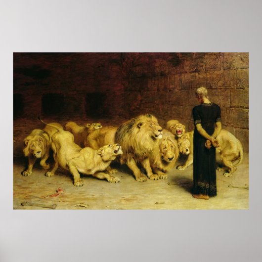 Daniel in de Leeuwen' Den door Brit Riviere Poster (Voorkant)