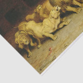 Daniel in de Leeuwen' Den door Brit Riviere Tissuepapier (Detail)