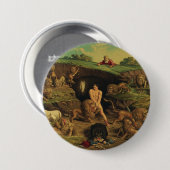 Daniël in de Leeuwenkuil Ronde Button 7,6 Cm (Voorkant /achterkant)