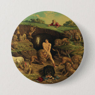 Daniël in de Leeuwenkuil Ronde Button 7,6 Cm