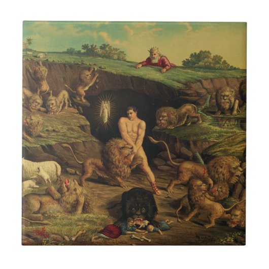 Daniël in de Leeuwenkuil Tegeltje (Voorkant)