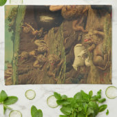 Daniël in de Leeuwenkuil Theedoek (Gevouwen)