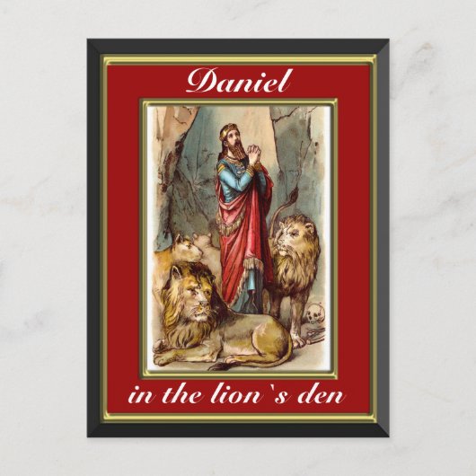 Daniel in het briefkaart van de leeuwen van de rod (Voorkant)