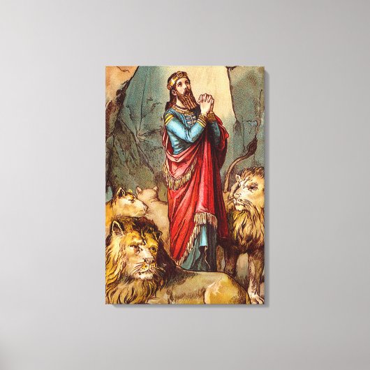 Daniel in het den Wrapped Canvas van de leeuw Afdruk (Voorkant)