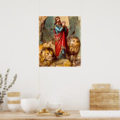 Daniel in het poster van de leeuw (Keuken)