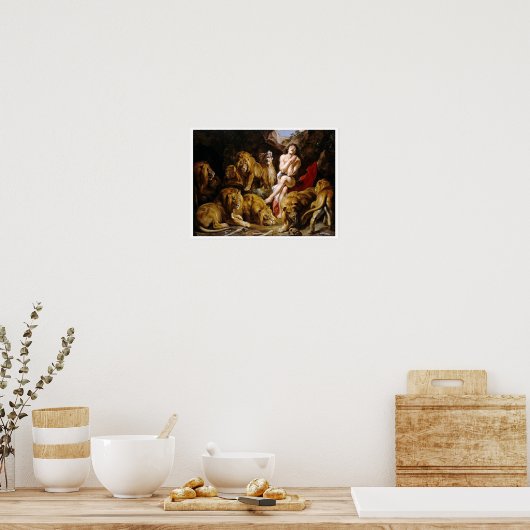 Daniel in het straatschilderen van de Lions Poster (Keuken)