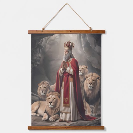 Daniel in het Wenskaart 2 van de leeuw Hangend Wandkleed (Voorkant)