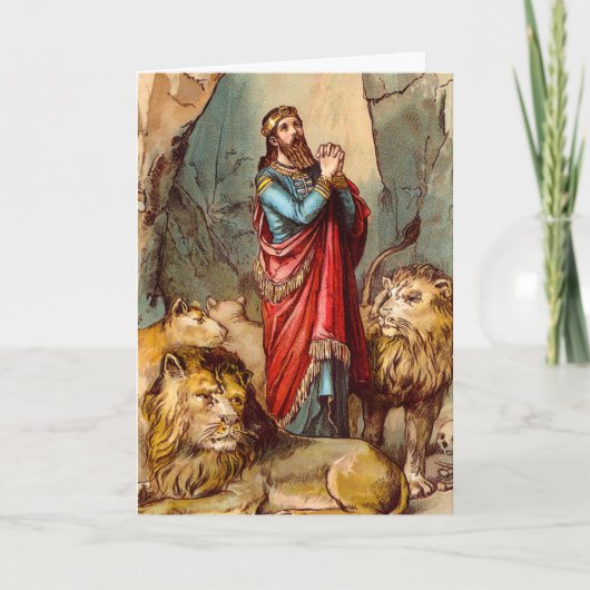 Daniel in het Wenskaart 2 van de leeuw Kaart (Voorkant)