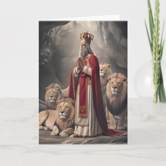 Daniel in het Wenskaart 2 van de leeuw Kaart (Voorkant)