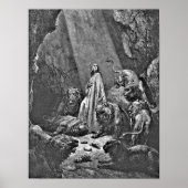 Daniel in the Den Biblical Illustration van de Lio Poster (Voorkant)