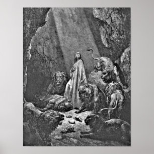 Daniel in the Den Biblical Illustration van de Lio Poster