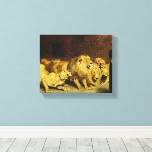Daniel in the Lions' Den, 1872 by Briton Riviere Canvas Afdruk (Insitu (Houten vloer))