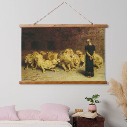 Daniel in the Lions' Den, 1872 by Briton Riviere Hangend Wandkleed (Slaapkamer)