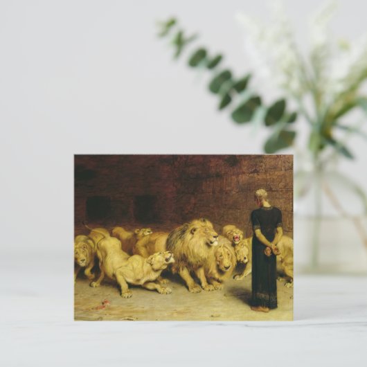 Daniel in the Lions' Den, 1872 by Briton Riviere Uitnodiging Briefkaart (Staand voorkant)
