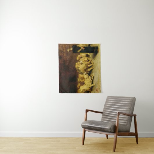 Daniel in the Lions' Den, 1872 by Briton Riviere Wandkleed (In situ)