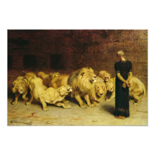 Daniel in the Lions' Den, 1872, ingediend door Bri Foto Afdruk