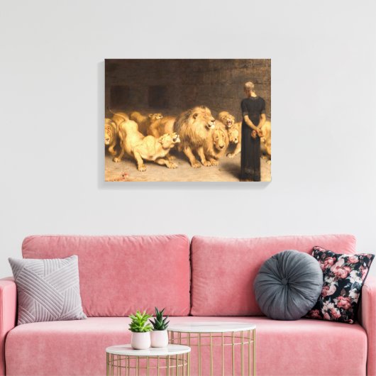 Daniel in the Lions Den 1872, ingediend door Brito Canvas Afdruk (Insitu (Woonkamer))