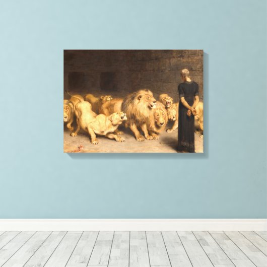 Daniel in the Lions Den 1872, ingediend door Brito Canvas Afdruk (Insitu (Houten vloer))