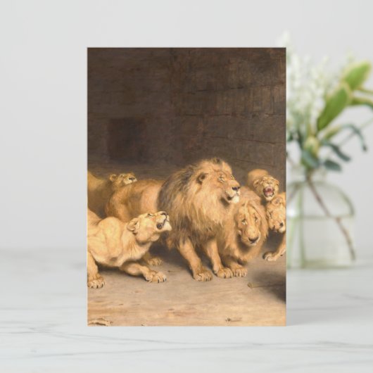 Daniel in the Lions Den 1872, ingediend door Brito Kaart (Staand voorkant)