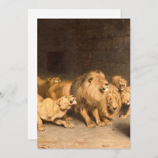 Daniel in the Lions Den 1872, ingediend door Brito Kaart (Voorkant / Achterkant)